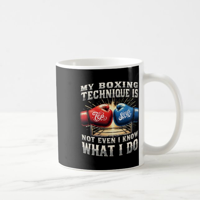 Fighter Boxing Gloves - Funny Gym Quote - Retro Bo Coffee Mug (Right)