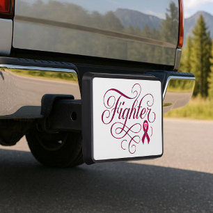 Fighter Breast Cancer Awareness Trailer Hitch Cover