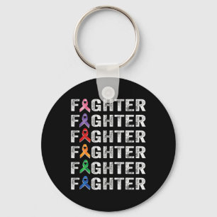 Fighter Cancer Survivor Awareness World Cancer Day Keychain