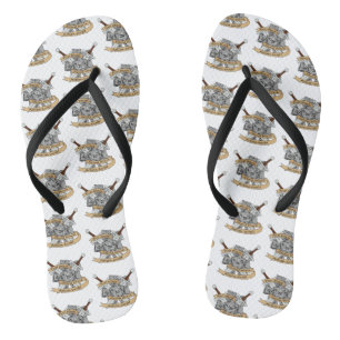 Fighter Dice Design Flip Flops