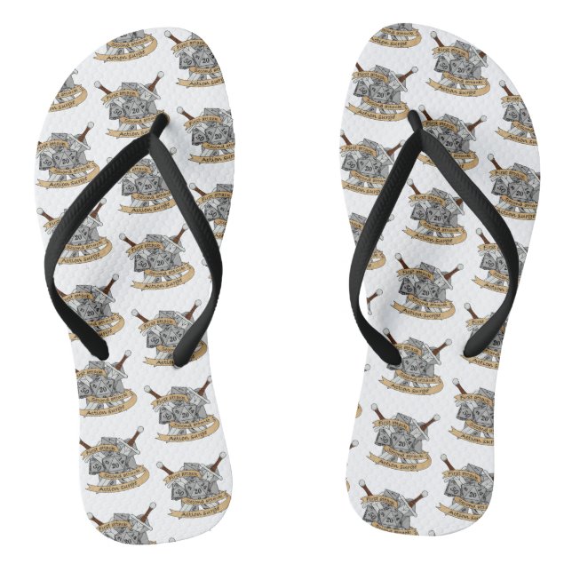 Fighter Dice Design Flip Flops (Footbed)