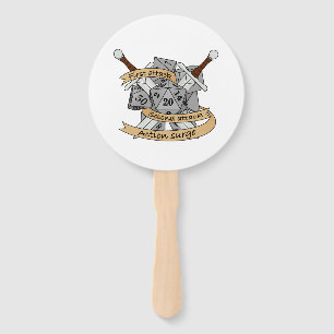 Fighter Dice Design Hand Fan