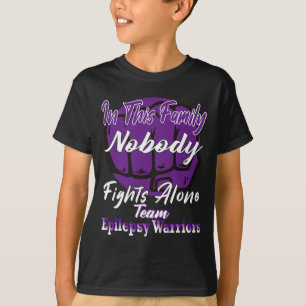 Fighter Epilepsy Warrior Purple Ribbon Epilepsy Su T-Shirt