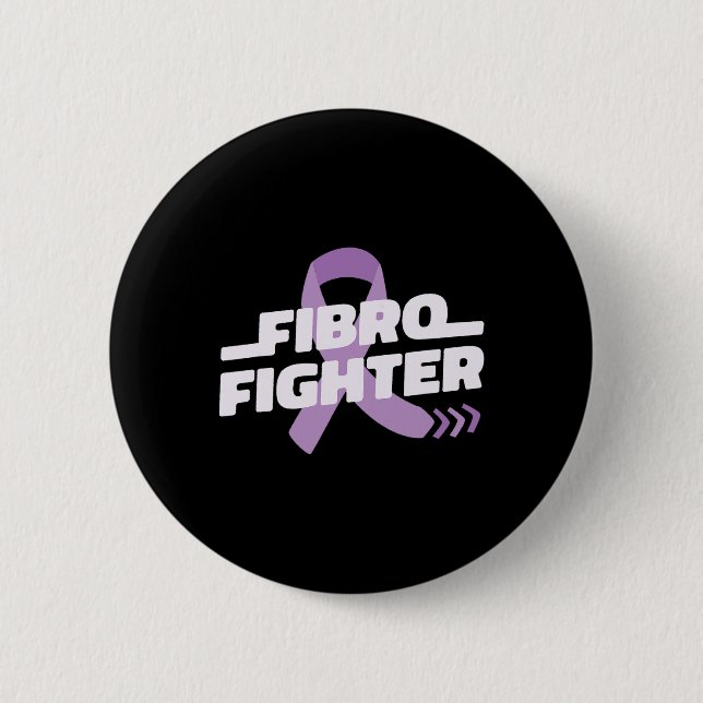 Fighter Fight Fibromylagia Raise Awareness Meme Gi 2 Inch Round Button (Front)