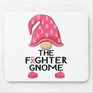 Fighter Gnome - Breast Cancer Awareness Gnome Cost Mouse Pad