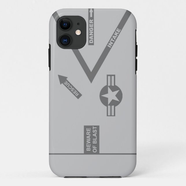 Fighter Grey Engine Case - CaseMate 4 ID Case (Back)