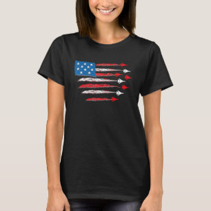 Fighter Jet 4th of July American Flag Patriotic G T-Shirt