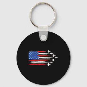 Fighter Jet Airplane American Flag Fighter Jets 4t Keychain