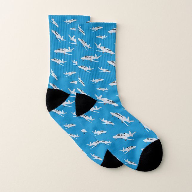 Fighter Jet Airplane Pattern  Socks (Pair)