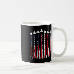 Fighter Jet Airplane Usa Flag 4th Of July Patrioti Coffee Mug