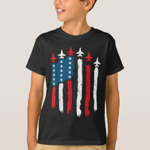 Fighter Jet Airplane Usa Flag 4th Of July Patrioti T-Shirt