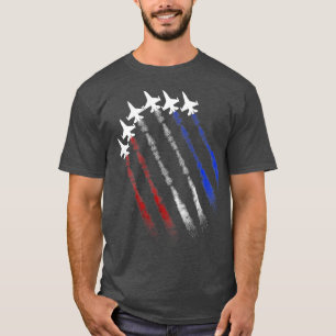 Fighter Jet American Flag Patriot 4th Of July Art T-Shirt