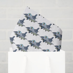Fighter Jet Decoupage Paper, Military Aircraft Tissue Paper