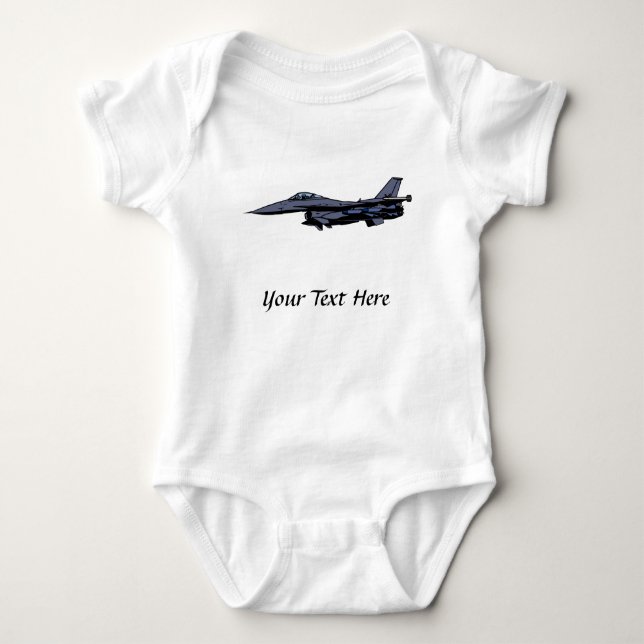 Fighter Jet Flying Baby Bodysuit (Front)