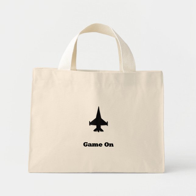 Fighter Jet Game On Mini Tote Bag (Front)