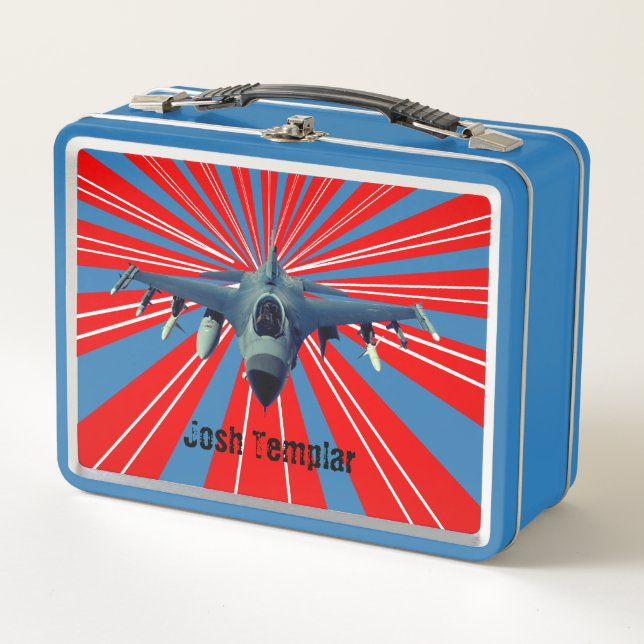Fighter Jet Metal Lunch Box (Front)