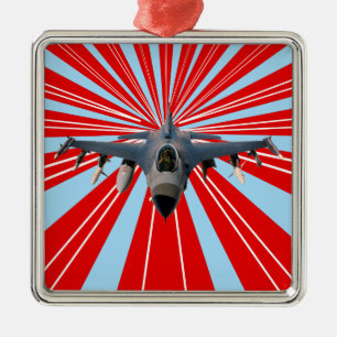 Fighter Jet Metal Ornament