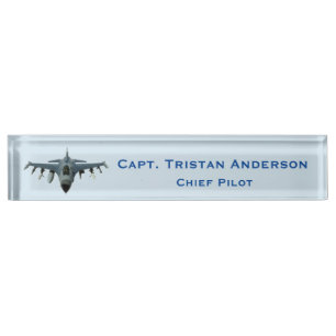 Fighter Jet Nameplate