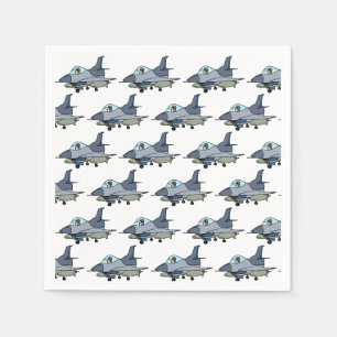 Fighter Jet Paper Napkins, Military Aircraft Party Napkin