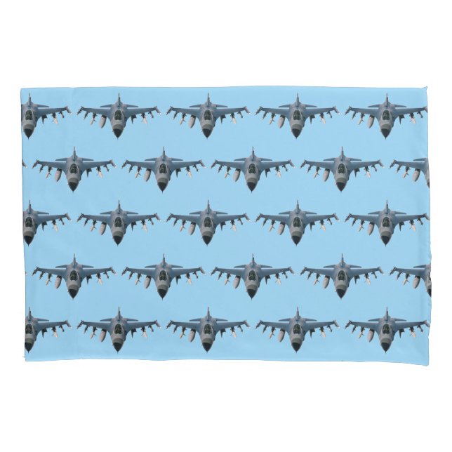Fighter Jet Pillowcase (Front-Left)
