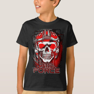 Fighter Jet Pilot Skull Helmet T-Shirt