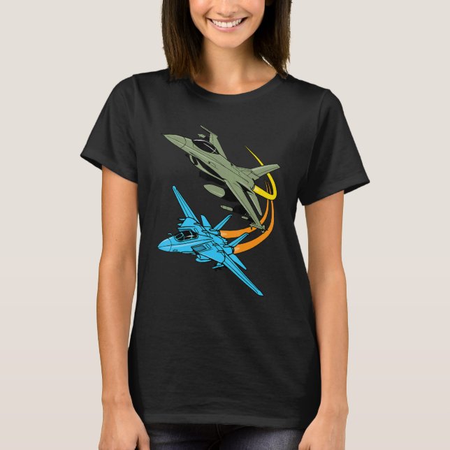 Fighter Jet Plane Future Pilot Aviation Kids Boys  T-Shirt (Front)