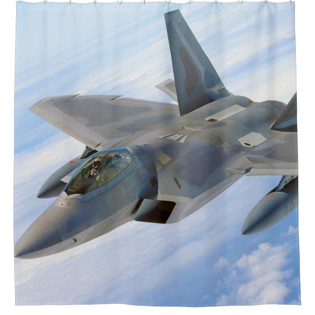 Fighter Jet Shower Curtain (Front)