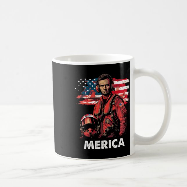 Fighter Jets Abraham Lincoln 4th Of July Boys Amer Coffee Mug (Right)