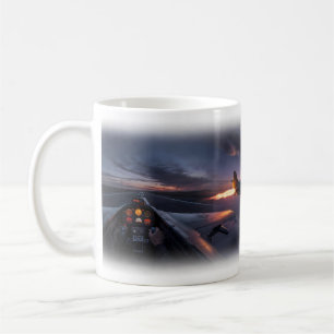 Fighter Jets Cockpit Sunset Storm Sky Mug