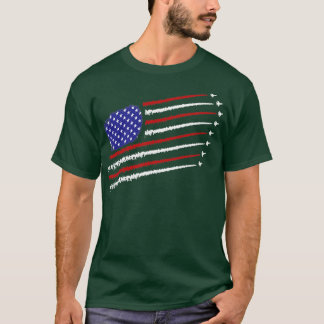 Fighter jets with USA american flag 4th of July ce T-Shirt