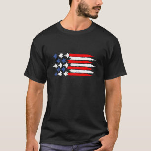 Fighter Jets With USA American Flag 4th of July Ce T-Shirt