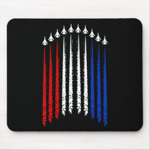 Fighter Jets With Usa Flag 4th Of July Patriotic F Mouse Pad