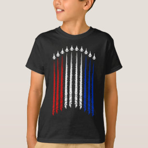Fighter Jets With Usa Flag 4th Of July Patriotic F T-Shirt
