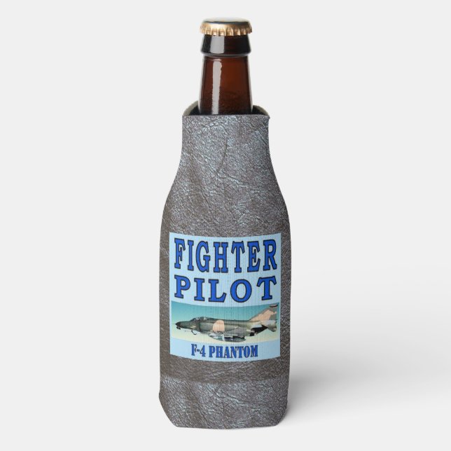 FIGHTER PILOT F-4 PHANTOM BOTTLE COOLER (Bottle Front)