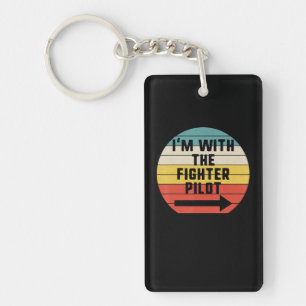 Fighter Pilot Halloween Matching Couple Gift Keychain