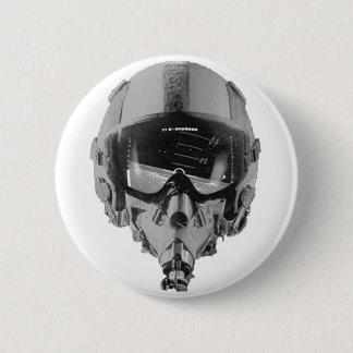Fighter Pilot Helmet and Altimeter 2 Inch Round Button