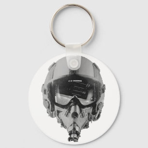 Fighter Pilot Helmet and Altimeter Keychain