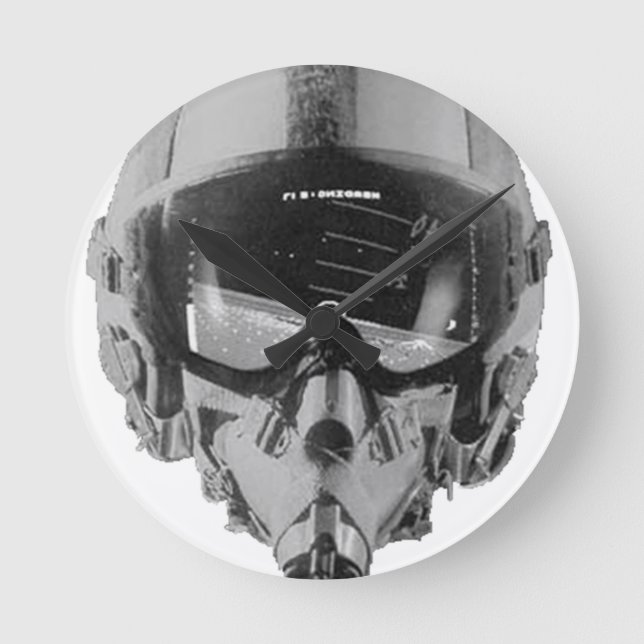 Fighter Pilot Helmet and Altimeter Round Clock (Front)