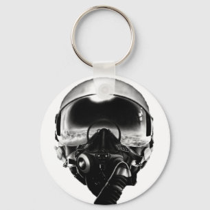 Fighter Pilot Helmet Keychain