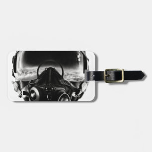 Fighter Pilot Helmet Luggage Tag