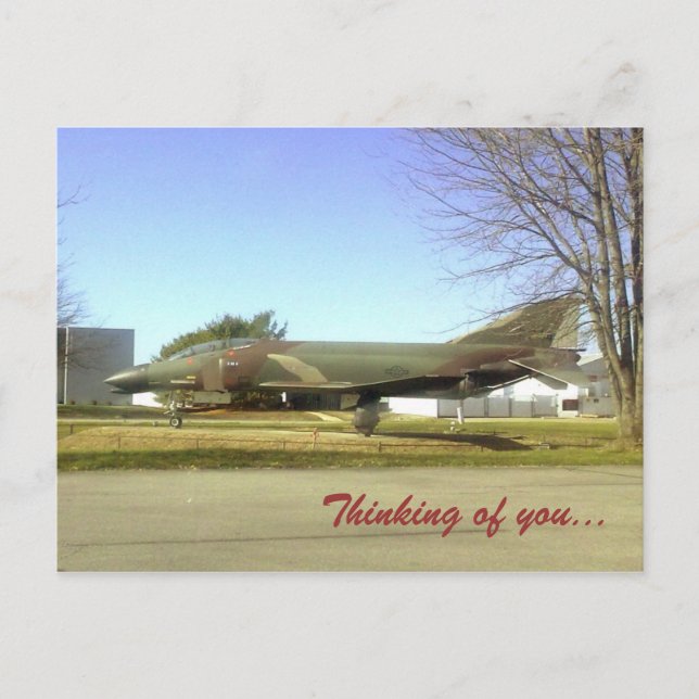 Fighter plane (F4-Phantom) Postcard (Front)