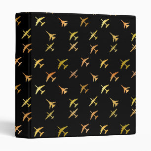 Fighter planes, on black binder