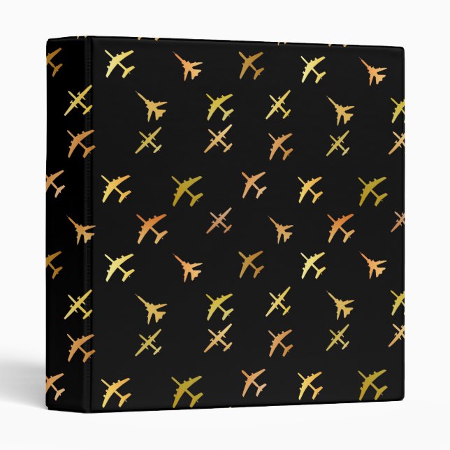 Fighter planes, on black binder (Front/Spine)