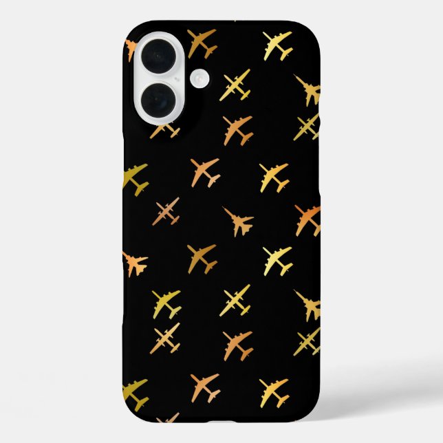 Fighter planes, on black Case-Mate iPhone case (Back)