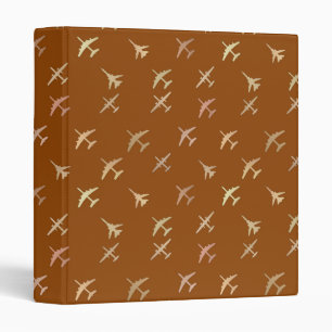 Fighter planes, on dark bronze binder
