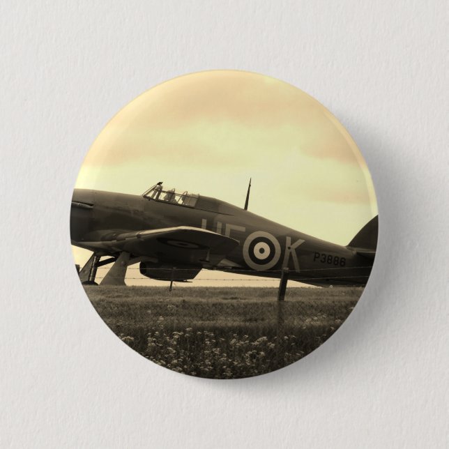 Fighter Scrambled For Take Off 2 Inch Round Button (Front)