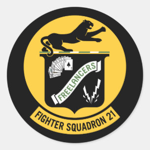 Fighter Squadron Twenty One VF-21 Classic Round Sticker