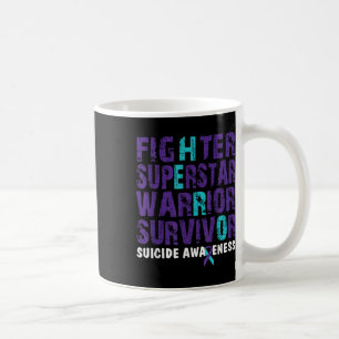 Fighter Survivor Suicide Awareness Mental Health Coffee Mug