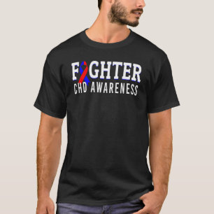 Fighter Warrior Chd Congenital Heart Defect Awaren T-Shirt