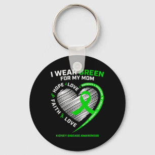 Fighter Women Men Gifts Mom Kidney Disease Awarene Keychain